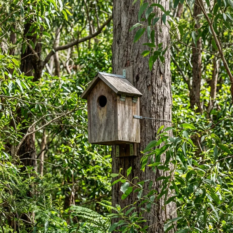 Animal nesting box installed as a humane alternative to a Westmeadows roof cavity